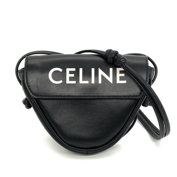 CELINE Black Leather Shoulder Bag - Picture 1 of 8